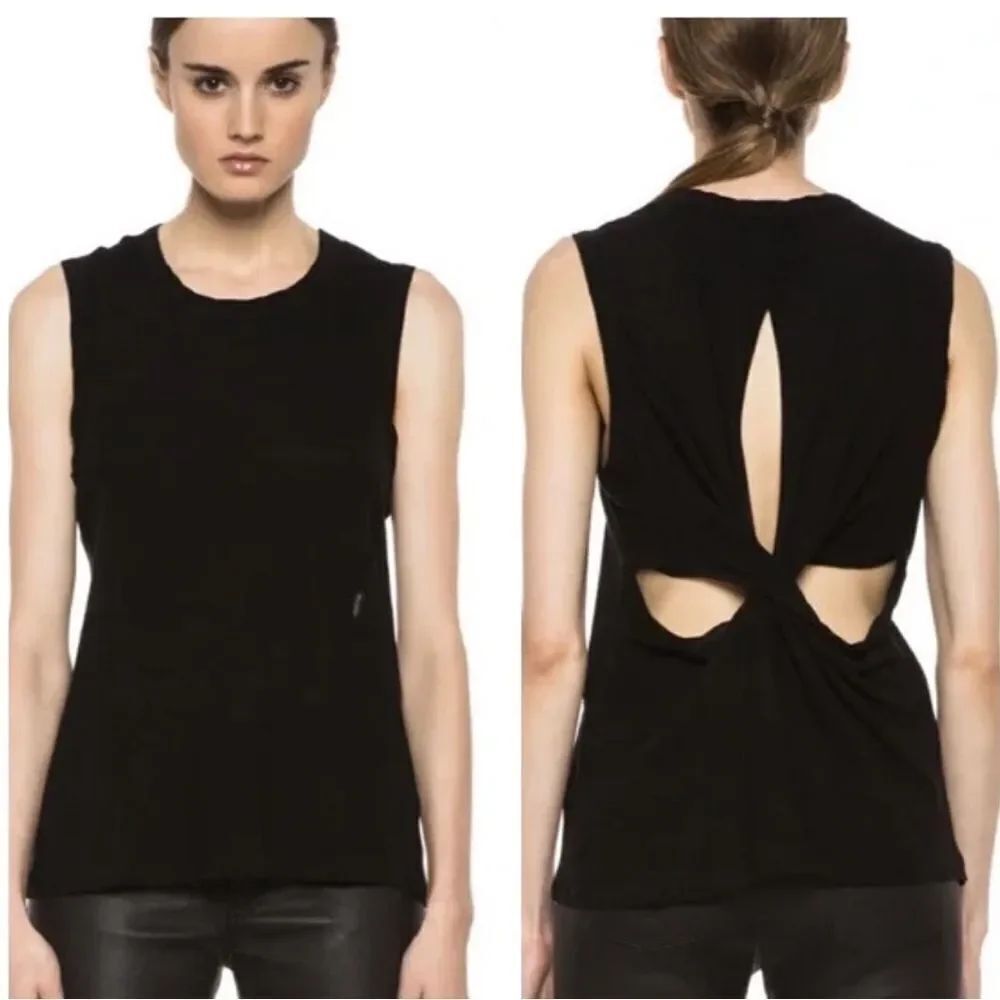 A.L.C. Harper Twist Back Tank in Black size small